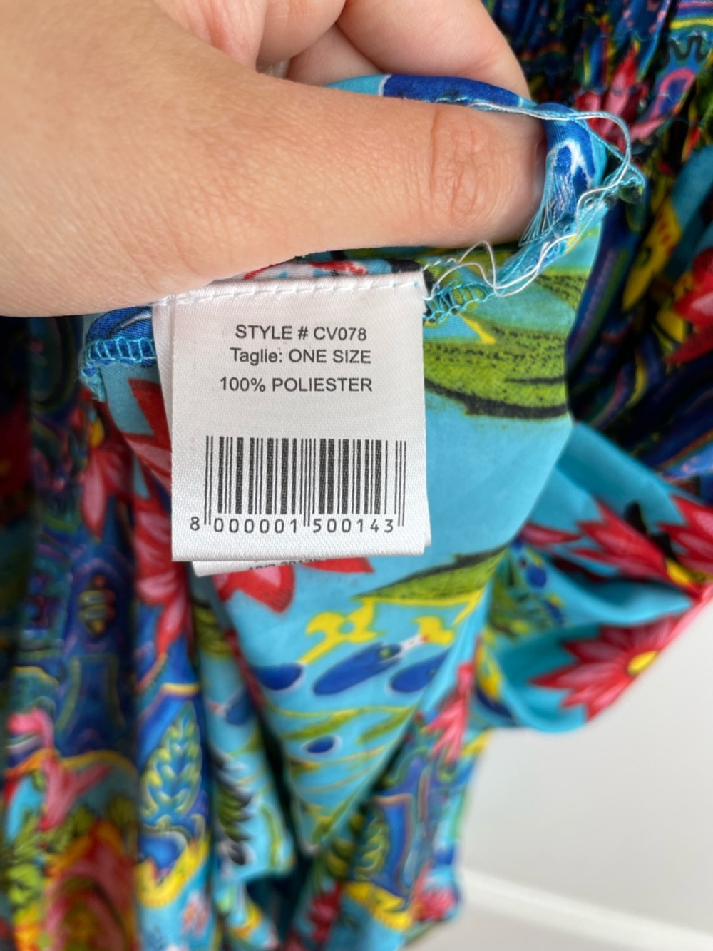 Antica Sartoria Floral Smocked Beaded Long Dress O/S Ruffle Colorful Italy Euro - Picture 5 of 9
